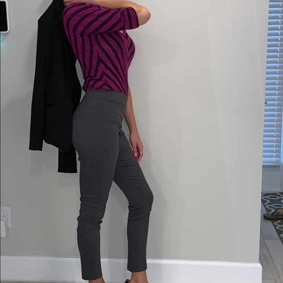 Elle Pants - Gray dress pants skinny